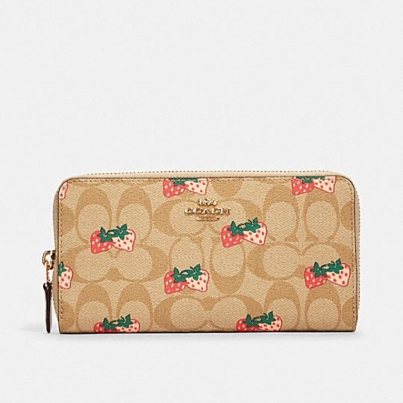 strawberry wallet coach